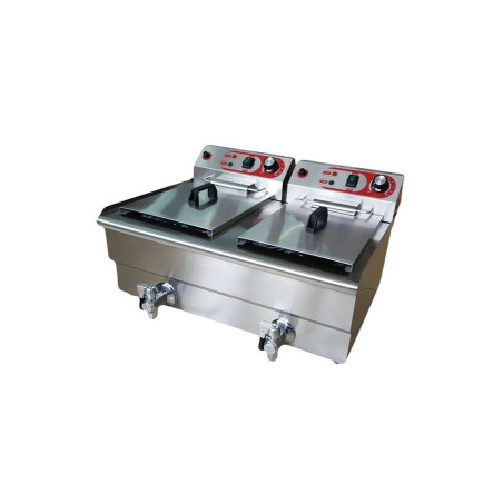 Freidora Eléctrica 10+10L Cuba Doble EF-132V 3,25+3,25kW