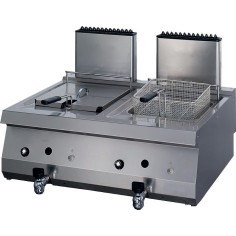 Fritadeira a gás de mesa de alto desempenho Dupla 12+12