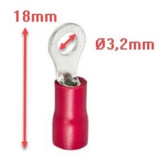 terminal de câble annulé taille M4ø3,2mm 0,5-1,5mm² UE 50 pièces