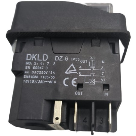 Interruptor de Marcha-Paro Pulsante DKLD DZ-6 HBS 15A 250V 5 conectores 117000