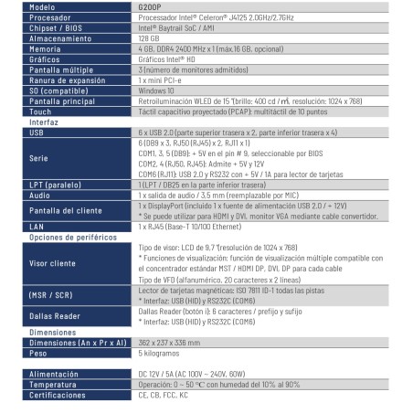 Pacote TPV Touch + 2 Comandas Sem Fios + Impressora de Cozinha Windows 10