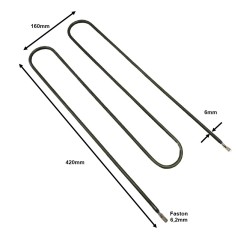 Shielded Heating Element Toaster 1200W 230V 07RE053 XDTB1