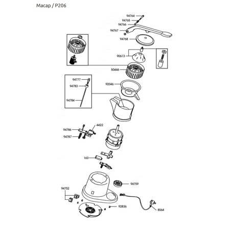 Juice Collector PVC Ø245x180mm Macap P206 C0007S810