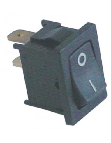 interruptor basculante medida de montaje 19x13mm negro 1NO 250V 10A 0-I