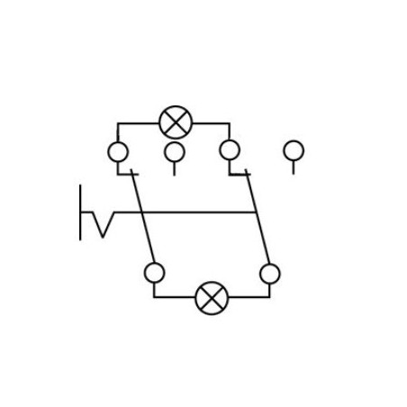 interruptor basculante 30x22mm vermelho 2CO 250V 16A 301015