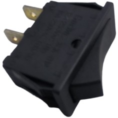 pulsador basculante 30x11mm negro 1NO 250V 16A empalme conector Faston 6,3mm