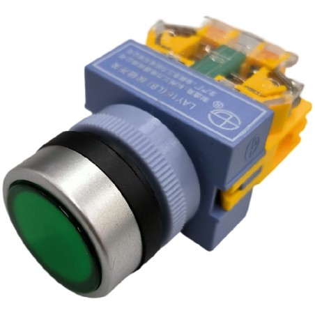 Botão de Ligação 22mm Verde Aberto LAY16 HB-320