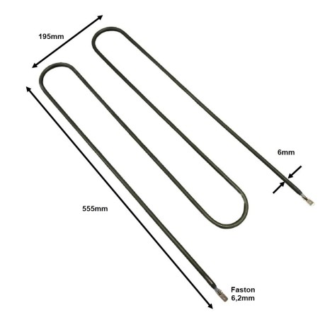 Résistance Blindée Grille-pain 1200W 230V 07RE058 XDTB 2 S XDTB 2TI S