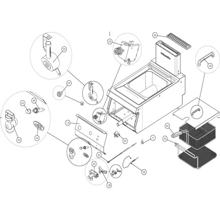 Fryer Burner Ozti 6267.00020.22 100mm