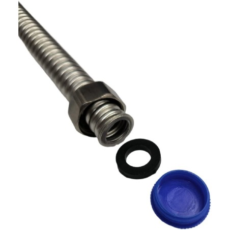 Stainless Steel Corrugated Tube 500mm stainless steel nuts 1/2" O-ring Fryer GF