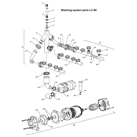 Coude Manchon Caoutchouc Ø35x25x5mm Ligne Blanche LC-80 50179 A040168
