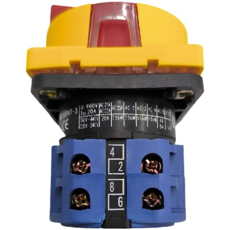 commutateur rotatif 2 positions de commutation 0-1 type LW26-20