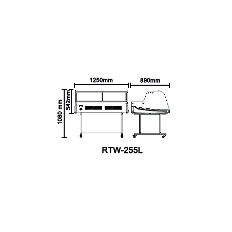 Vitrine expositora refrigerada para peixes RTW-255L