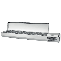 Refrigerador de ingredientes VRX-1800 con tapa inox. 8 Bandejas 3071V