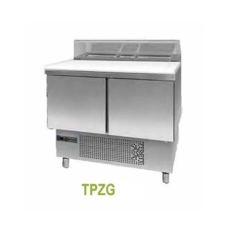 Table réfrigérée de préparation avec granite TPZG-100