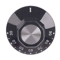 Bouton de thermostat T max 90°C ø 50mm axe ø 6x4,6mm 111934