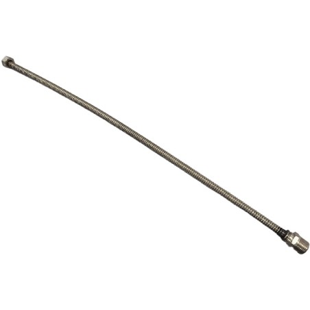 Corrugated Gas Tube for Pizza Oven 1/2" Female - 3/8" Male L600mm VRN Stainless Steel