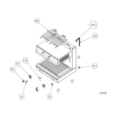 Régulateur de puissance EGO 50.87071.012 avec axe métallique 13A 240V Oztiryakiler 6234.00001.110