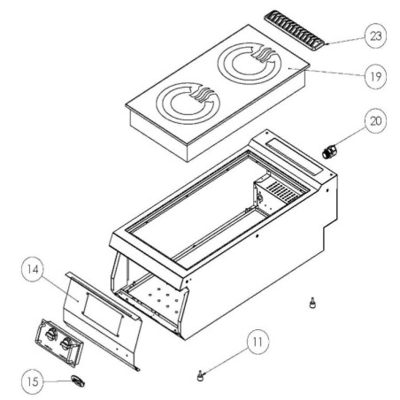 Grelha de chaminé Ozti 6260.00058.96 70x290mm