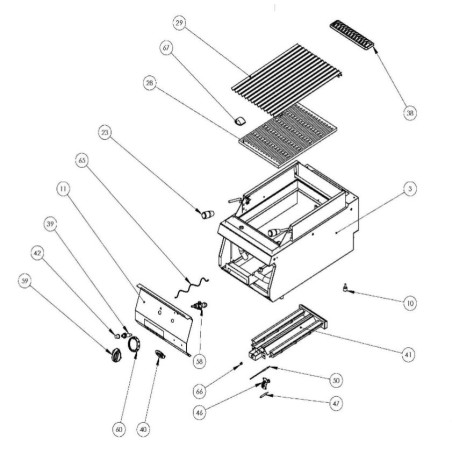 Chimney grille Ozti 6260.00058.96 70x290mm