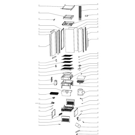 Complete Black Door Showcase RT-98L 425x795mm