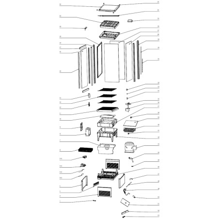 Clip Grille Tray RT-78L Black Plastic 1.1.C.C10.42.A0