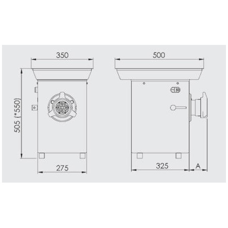 Hachoir P-32 INOX CE III 400V
