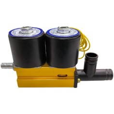 Válvula eletromagnética dupla DZ-400 DZ-500 24V Hastes de 14mm Ø15(2X2) - Haste 13mm Ø6(2x3) WT Pneumático Haibing Embalagem