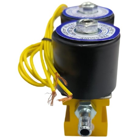 Válvula eletromagnética dupla DZ-400 DZ-500 24V Hastes de 14mm Ø15(2X2) - Haste 13mm Ø6(2x3) WT Pneumático Haibing Embalagem