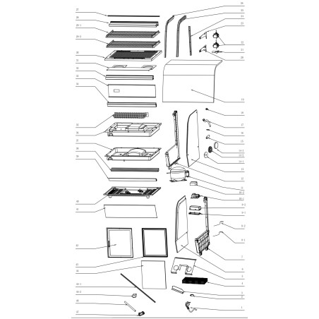 Right side glass Showcase RTW-120L 1.1.E.E2.01.57 Breakdown number 6
