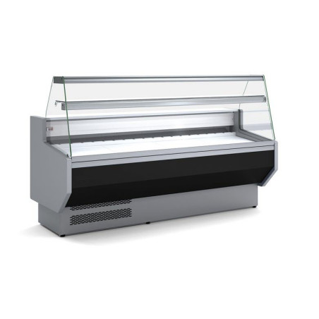 Vitrine Expositora VED-8-15-R 1500 Cristal Reto Frontal Preto