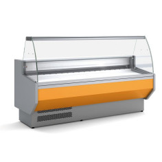 VED-8-15-C 1500 Curved Glass Display Case with Black Front