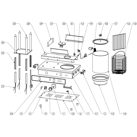 Manete Máquina de Cachorros HDW-4 Desmontagem número 2