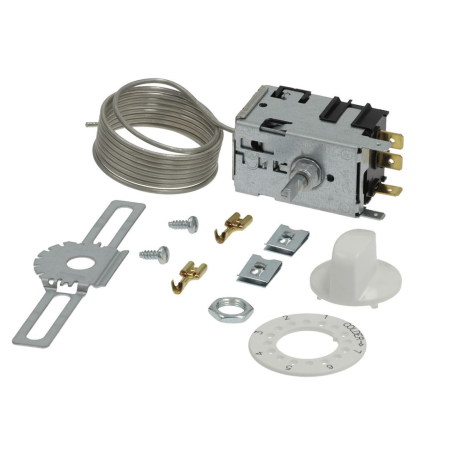 Termóstato margen de trabajo -25 a +2°C capilar 1300mm tipo DANFOSS 390552 tipo 077B0814