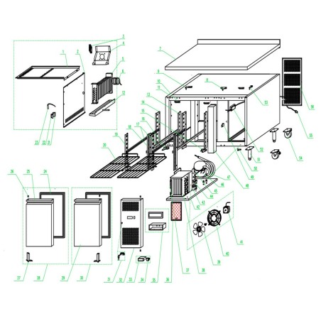 Gastronorm Refrigeration Table Series 700 GN2200TN 2 doors
