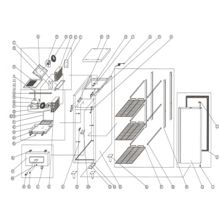 Gastronorm refrigerated cabinet 2/1 GN650TN 1 door
