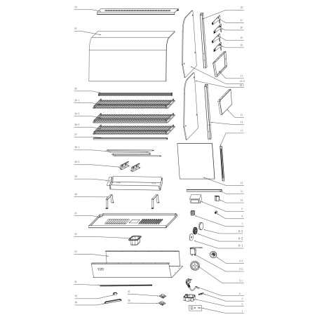 Curved Glass Showcase RTR-120L 1.1.E.E02.01.47 Parts list number 24