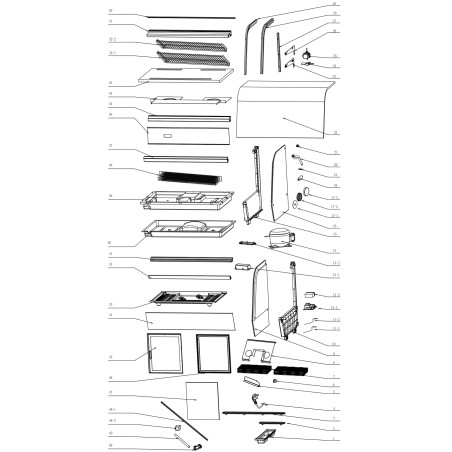 Verre courbe vitrine RTW-160L 1.1.E.E02.01.49 Détail numéro 22