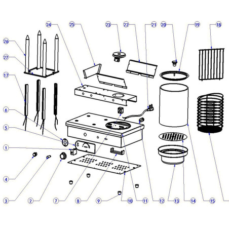 Máquina perritos calientes 2 pinchos HDW-2