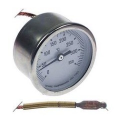 thermometer mounting ø 52mm T max 350°C measurement range from 0 to