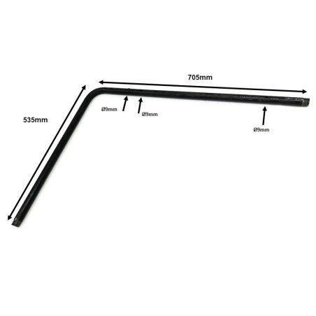 Gas supply tube Turhan Frytop 2 faucets