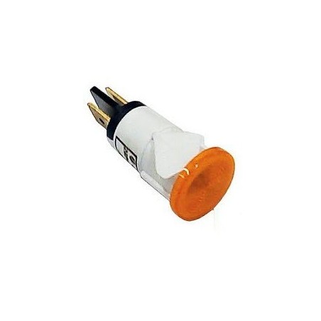 Indicator light ø 13mm 230V orange Faston connector splice 6.3mm L 32.5mm