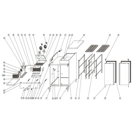 Armário de congelamento gastronorm 2/1 GN1410BT 2 portas