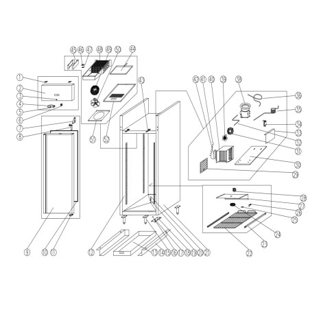 Shelf guide kit L550mm Angle 18x20mm Stainless Steel under counter series SNACK - GN GN1100TN.15.201