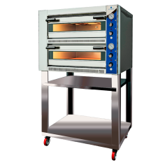 Four Double Électrique pour 4+4 Pizzas de 33cm DYP-4+4 Avec Support