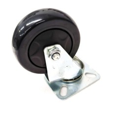 Roue pivotante en fibre Ø 98mm H128mm Base 90x90mm Perçages 11x20mm