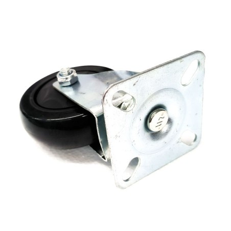 Roue pivotante en fibre Ø 98mm H128mm Base 90x90mm Perçages 11x20mm