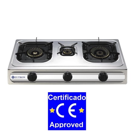 Gas countertop stove 3B-03SRB 3 burners WITH THERMOPLASTIC