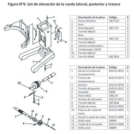 Mixer Shaft CT-B10L B10Cr L105mm Breakdown number 4 B10-15-0048