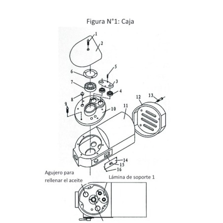 Eixo Misturador Amassadora CT-B20L B20Cr L180mm Despiece número 14 B20G-0045